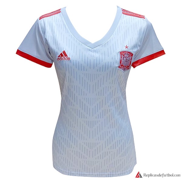 Camiseta Seleccion España Segunda equipación Mujer 2018 Blanco